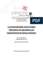 La Musicoterapia Como Terapia Alternativa en Pacientes Con Esquizofrenia de Larga Evolución