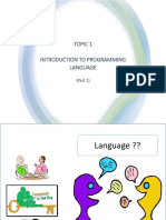 Problem Soving, Topic1, Intro Programming Languange PDF