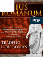 Booklet For The Conference Traditio Iuris Romani - Sofia 28.10.2020