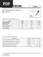 PNP General Purpose Transistors: Absolute Maximum Ratings (Ta 25 C)