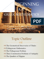 The Beginning of Greek Mathematics