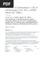 Province of Zamboanga v. City of Zamboanga (G.R. No. L-24440, March 28, 1968)