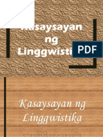 Lesson 3 (Kasaysayan NG Linggwistika) PDF