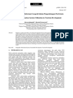 Pemanfaatan Sistem Informasi Geografi Dalam Pengembangan Pariwisata Geographic Information System Utilization in Tourism Development