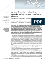 Opinion Dynamics On Interacting Networks Media Competition and Social Influence