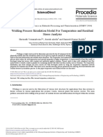 Welding Process Simulation Model For Temperature and Residual Stress Analysis