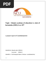 Islamic Academy of Education Vs State of Karnataka