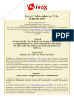 Bolivia Ley de Hidrocarburos, 17 de Mayo de 2005 PDF