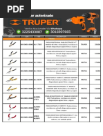 Lista de Precios Truper Herramientas