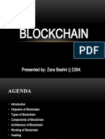 Blockchain: Presented By: Zara Bashir - 2264