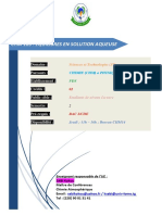 CHM 103 Equilibres en Solution Aqueuse Parcouurs Chimie Physique PDF