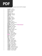 List of Synonyms IELTS