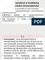 Comportamentului Consumatorului: Tema 2 Consumatorul Și Modelarea