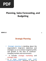 Planning, Sales Forecasting, and Budgeting: SDM-Ch.3 1