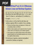 Boyce/Diprima 9 Ed, CH 2.4: Differences Between Linear and Nonlinear Equations