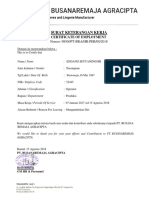 Surat Keterangan Kerja: Certificate of Employment