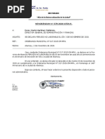 Memorandum #378 - Diga Suspension de Labores 3 Nov