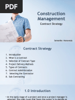 Construction Management: Contract Strategy