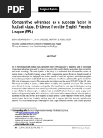 Comparative Advantage As A Success Factor in Football Clubs: Evidence From The English Premier League (EPL)