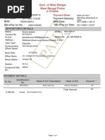 Govt. of West Bengal E-Challan West Bengal Police: GRN: GRN Date: Payment Gateway