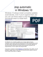 How To Stop Automatic Updates in Windows 10