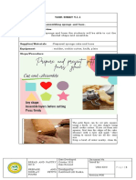 Task Sheet 4.1.1 Title: Cutting and Assembling Sponge and Base. Performance Objective