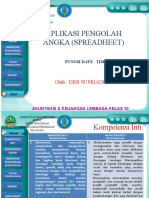 SPREADSHEET X KD 3.7 Pertemuan 8 FUNGSI DATE - TIME