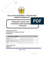 Geología Aplicada A La Construcción de Presas y Túneles