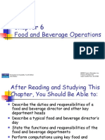 Food and Beverage Operations