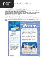 G1-Unit 3 Lesson 11 Day 5: Warm Up 1. Read Water - Journey Book Page 34