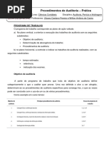 Procedimento de Auditoria - Prática PDF