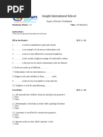 Types of Rocks Worksheet - Student