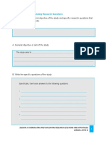 Session 4 Worksheets. Formulating Research Questions and Hypothesis. Garcia, Ma. Maudie Arah O.