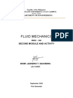 Module 2 and Activity 2 Fluid Mechanics ENSC 26 BSEE 201