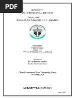 Subject: Professional Ethics Ratio of An Advocate V B.B. Haradara