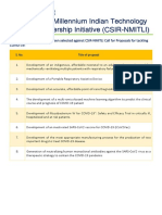 Selected Projects Under CSIR-NMITLI Call