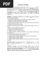 Formato Contrato de Mano de Obra