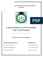 Corporate Farming Vis-À-Vis Contract Farming in India: A Critical Perspective