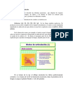 4 Clas. Modo Etc. Rasgos Distintivos. Tiempos Articulación.