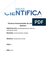 Informe N° 8 de Tecnicas Instrumentales PDF