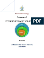 Assignment1: Internet, Intranet and Extranet