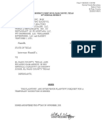 Judge William E. Moody Order Denying Temporary Injunction