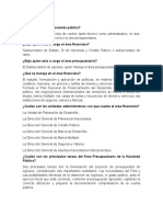 Área Financiera y Presupuestaria de La Hacienda Pública