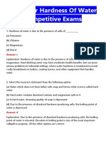 Mcqs For Hardness of Water Competitive Exams: Answer: C