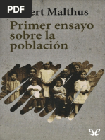 Primer Ensayo Sobre La Poblacion - Thomas Malthus