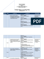 Weekly Home Learning Plan Math 9