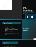 File Handling (Writing On File)