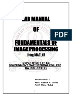 Basics of Image Processing in Matlab Lab File PDF