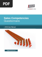 SCQ Sales Competencies Questionnaire User Manual