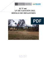 Plan de Gestión Del Riesgo de Desastres